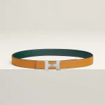 Mini Constance belt buckle & Reversible leather strap 24 mm